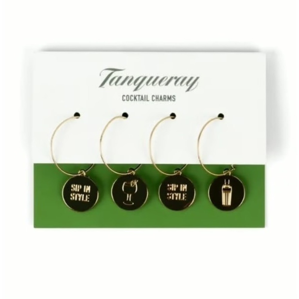 12 Tanqueray‎ Cocktail Charms Set Sip In Style Wine Glass Charms Drink Markers